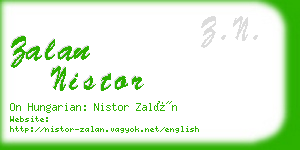 zalan nistor business card